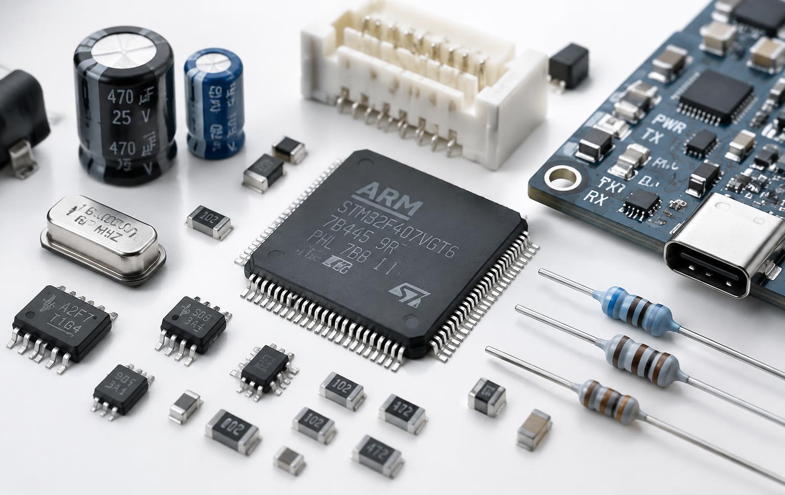 Assortment of electronic components