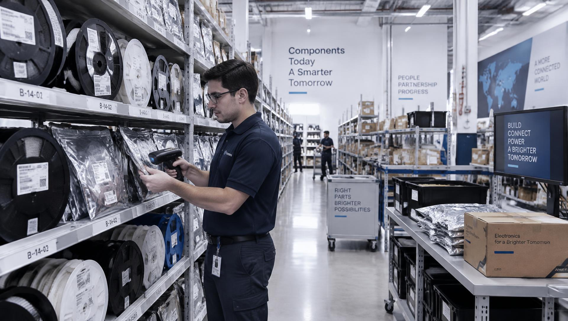 Rijdo Global warehouse with component reels